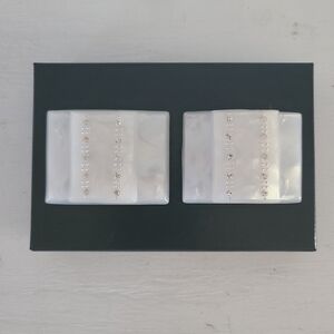 VTG Tiptoe White Pearlized Lucite Shoe Clips